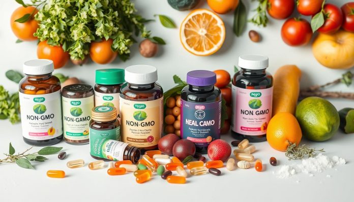 Non-GMO vegan diet supplements