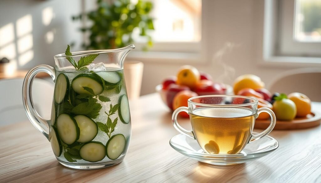 pre meal strategies water and tea