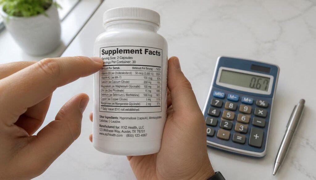 how to read a supplement label